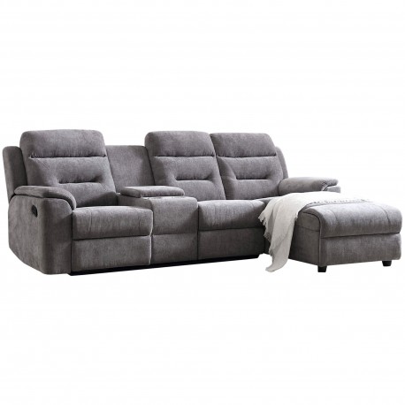 Sofa de canto NAMIE - cinzento