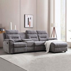 Sofa de canto NAMIE - cinzento