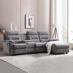 Sofa de canto NAMIE - cinzento