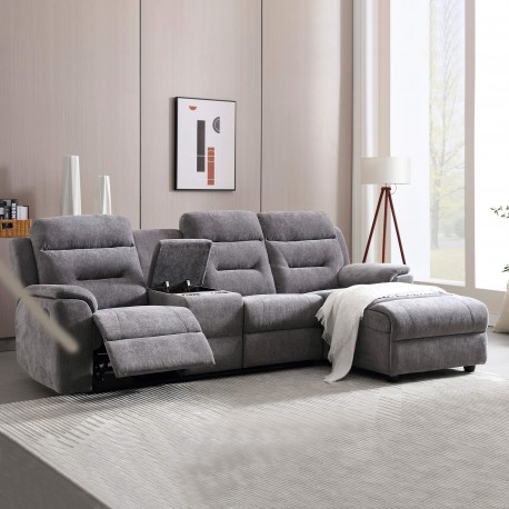 Sofa de canto NAMIE - cinzento
