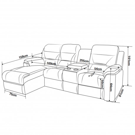 Sofa de canto NAMIE relax - Sofás de Canto
