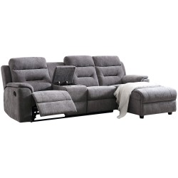 Sofa de canto NAMIE - cinzento