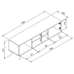 Mobile TV KORSIKA - TV furniture and shelves