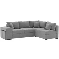 HUTCH Reversible Corner Sofa with Bed and Storage - Sofás de Canto