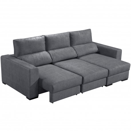 Long Chaise sofa NICOSIA with bed - Sofas with Chaise Longue