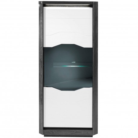Vitrine MATERA - branco e carvalho cinza