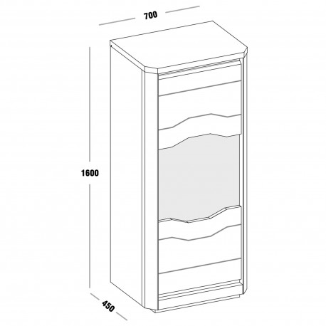 Vitrine MATERA 1 porta
