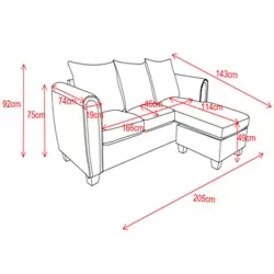 Sofá chaise longue reversível AKARI - Sofas with Chaise Longue