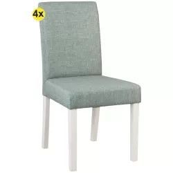 Pack 4 cadeira JULLIETE (verde-água) - Chair Packs