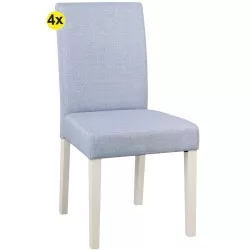 Pack 4 cadeira JULLIETE (azul claro) - Chair Packs