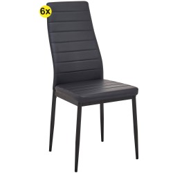 ZARA II Chair set of 6 (Black) - Chair Packs