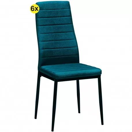 Pack 6 cadeiras ZARA II (azul) - Packs de Cadeiras