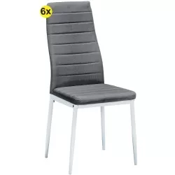 Pack 6 cadeiras ZARA II (cinzento escuro) - Packs de Cadeiras