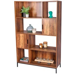 Estante JOYA com 2 portas - Nogueira