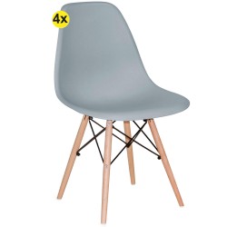 DENVER II Chair set of 4 (Grey) - Chair Packs