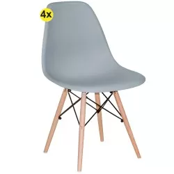 Pack 4 cadeiras DENVER II (cinzento) - Packs de Cadeiras