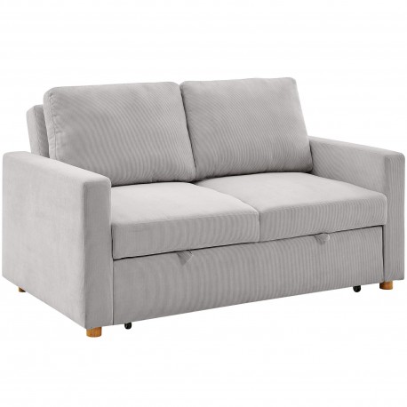 Sofá de 2 lugares GIGI com cama - cinzento claro Sofá de 2 lugares GIGI com cama - cinzento claro