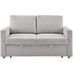 Sofá de 2 lugares GIGI com cama - cinzento claro Sofá de 2 lugares GIGI com cama - cinzento claro