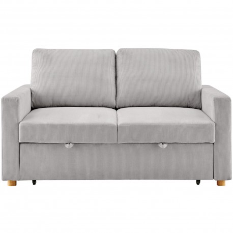 Sofá de 2 lugares GIGI com cama - cinzento claro Sofá de 2 lugares GIGI com cama - cinzento claro