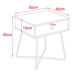 Pack 2 mesa de cabeceira DINGO - Mesas de Cabeceira