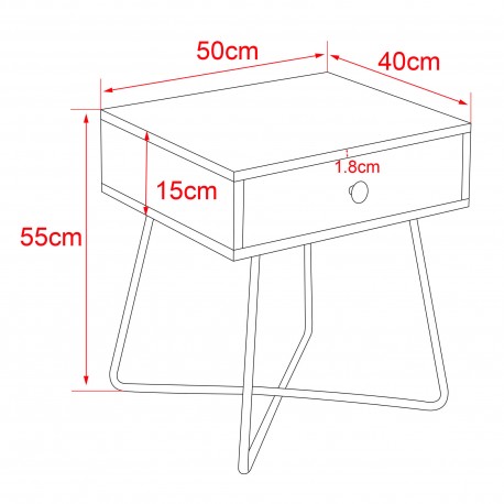 Pack 2 mesa de cabeceira DINGO - Bedside Tables