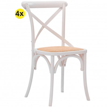 Pack 4 cadeiras MARCEAU (branco) - Packs de Cadeiras