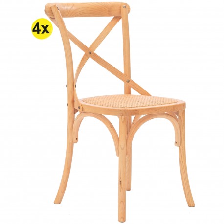 Pack 4 cadeiras MARCEAU (natural) - Chair Packs
