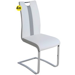 NATALIA II Chair set of 4 (White and Grey) - Chair Packs