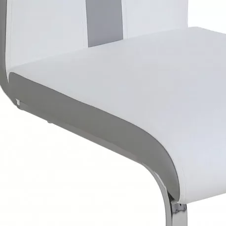 Pack 4 cadeiras NATALIA II (branco e cinza) - Packs de Cadeiras