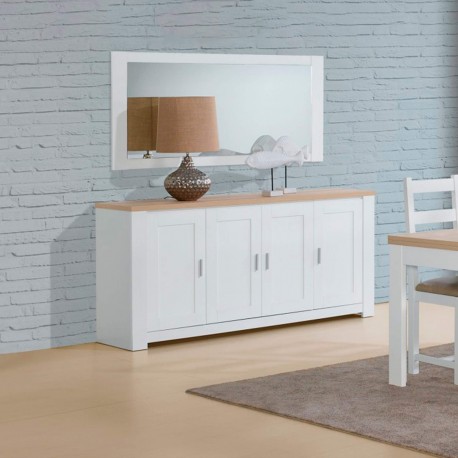 Aparador FLORENÇA - branco e carvalho Aparador FLORENÇA - branco e carvalho