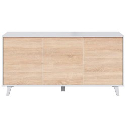 Aparador ZIKO - branco e carvalho