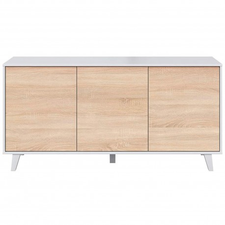 Aparador ZIKO - branco e carvalho