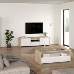 Móvel TV NEXT - carvalho e branco