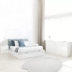 Pack quarto CASINO BOX 140x190cm (branco) - Bedrooms