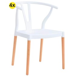 Pack 4 WISH Chairs (White) - Chair Packs