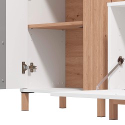 Estante TV BASTIA - carvalho artesanto e branco Estante TV BASTIA - carvalho artesanto e branco