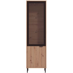 Vitrine MAYENNE - carvalho artesanato e preto