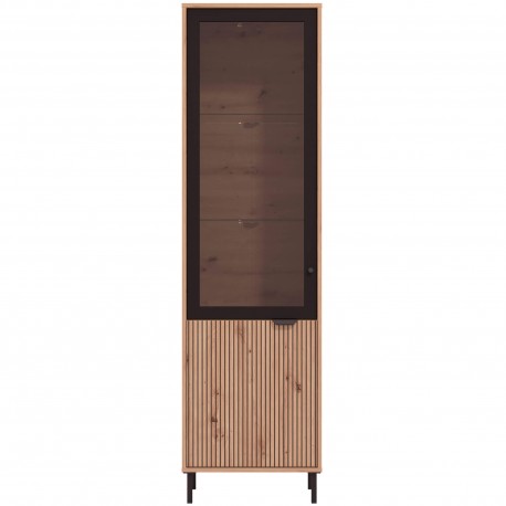 Vitrine MAYENNE - carvalho artesanato e preto