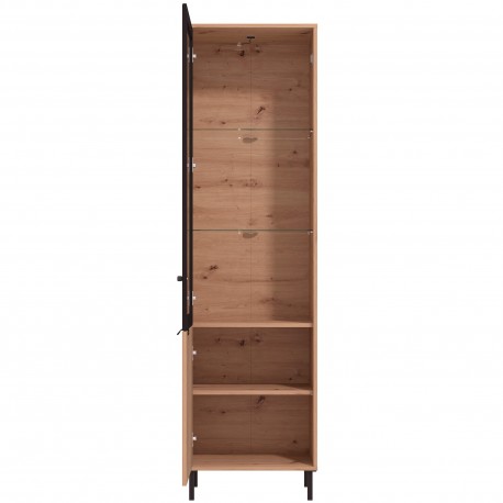 Vitrine MAYENNE - carvalho artesanato e preto