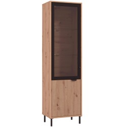 Vitrine MAYENNE - carvalho artesanato e preto