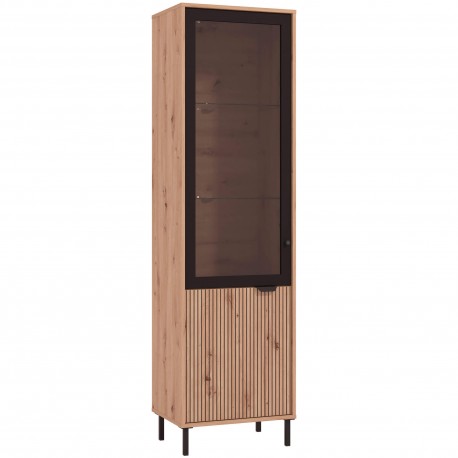 Vitrine MAYENNE - carvalho artesanato e preto