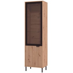 Vitrine MAYENNE - carvalho artesanato e preto