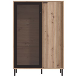 Elemento bar MAYENNE - carvalho artesanato e preto