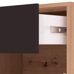 Móvel TV MAYENNE (150cm) - carvalho artesanto e preto