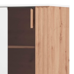 Estante TV BASTIA - carvalho artesanto e branco Estante TV BASTIA - carvalho artesanto e branco