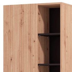 Estante TV BALOS com 3 elementos - Carvalho Artesanato e Preto Estante TV BALOS com 3 elementos - Carvalho Artesanato e Preto