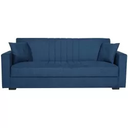 Sofa TOP STAR com cama e baú - azul marinho