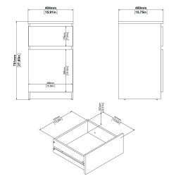 Pack 2 mesas cabeceira NEW MATRIX - Bedside Tables