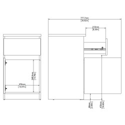 Pack 2 mesas cabeceira NEW MATRIX - Bedside Tables