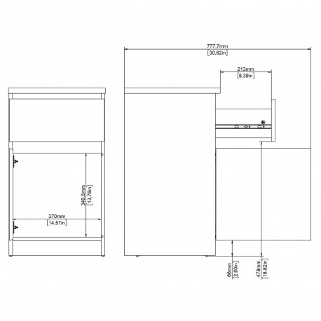 Pack 2 mesas cabeceira NEW MATRIX - Bedside Tables